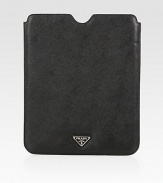 Saffiano leather protective iPad® case.Leather liningEnamel triangle logo8¼W X 10HMade in ItalyPlease note: iPad® not included.