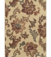 A rug that passes luster! Dalyn's gorgeous ivory Capri rug features a bold floral motif with a truly lustrous finish. Woven of long-wearing polypropylene, the rug is an ideal accent for high-traffic areas, bringing wonderfully modern, low-maintenance style to your home!