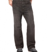 Toss the basic blues. Sean John turns on the dark in your casual wardrobe with these relaxed jeans.