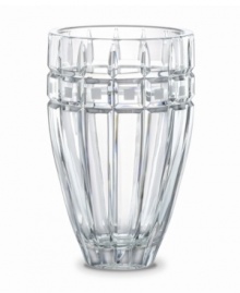 A new look for fine, full-lead crystal with bold, deeply cut facets on a subtly rounded shape. A new look for fine, full-lead crystal with bold, deeply cut facets on a subtly rounded shape.