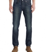 Here's the skinny on men's jeans: slim is in with this pair of denim from Levi's.