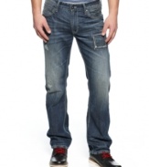 Get a complete modern overhaul to your denim with these slim-fit jeans from INC International Concepts.