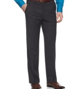 Go grey. These sophisticated suit pants from Alfani Red bridge the gap between blue and black.