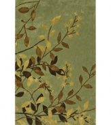 Make your home your sanctuary with the nature-inspired beauty of this Utopia rug from Sphinx. Seafoam green and earthy hues bring life to splayed branches and tiny blossoms in this hand-tufted rug. With an ultrasoft, lustrous finish for a blissful result.