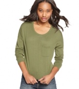 Fill your closet with versatile, brisk-weather basics like this crew neck sweater from Planet Gold!