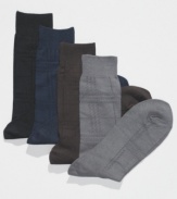 Change your normal sock pattern with a pair of these dress socks from Club Room.