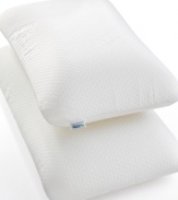 Uniquely designed, this Symphony Foam pillow from Tempur-Pedic offers special features for all sleep styles. One side features a gently arched design to provide additional head and neck support for back sleepers, the other side features a more traditional pillow feel for side sleepers and the special Tempur material provides pressure-relieving comfort all sleepers.