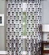 Give a breezy geometric layer to your view with the Neo Sheer window panel. Its burnout styling makes this design great for hanging alone and also adds a few beautiful tones that are great for layering in warm months.