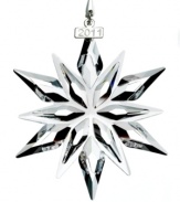 Celebrating 20 years of the much-loved Annual Edition Christmas ornament, this exquisitely crafted star sparkles in clear crystal. It hangs elegantly on a white satin ribbon with a silver-tone metal tag showing the year of issue. The perfect way to commemorate any special occasion in 2011, this beautiful decoration makes a treasured gift for your loved ones.