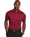 Stay on solid style ground in this sharp polo shirt from Calvin Klein