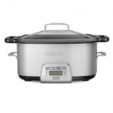 Truly multi-functional, this all in one unit can be used to slow cook, roast, brown, sauté and steam at the push of a button. Slow cook on high, low, simmer or warm for up to 24 hours; roast at temperatures from 250-450°F for up to 6 hours and brown/sauté at temperatures up to 500°F..