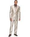 Make your style statement known. This tan suit from Sean John is a notice-me neutral.