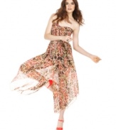 Reap handsome rewards for your statement-making style with American Rag's sheer jumpsuit! From the prominent animal print to the cropped, palazzo pants, this number was custom made for the fearless, the fun and the bold!