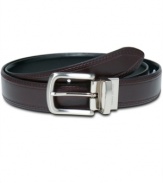 This Tommy Hilfiger leather belt will add classic style to your office or after-hours look.