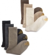 Crafted with antimicrobial nylon, this three pack of Gold Toe socks will keep you feeling fresh all day.