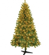 Gather around the same stunning Christmas tree year after year! At over 7-feet tall with green branches that'll never shed and 500 twinkling clear lights, this Holiday Lane tree offers a lot to look forward to as you approach the holiday season.