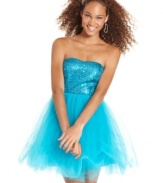 Party like a princess in this sweetheart dress from Trixxi – a super-femme confection of tulle and sequins!