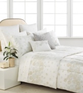 Sun and sand. Barbara Barry's Nautilus comforter set shimmers with an elegant pattern of swirls in a serene palette for a look that is reminiscent of shells washed up along the shoreline.