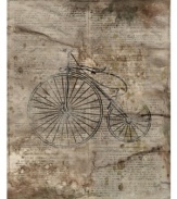 This romantic print of an old-fashioned bicycle by Leftbank is surprisingly versatile. Whether in a rustic cabin or a sleek urban retreat, it will create a sophisticated visual drama and intrigue wherever it's hung.
