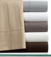 True luxury lies in the details! The 600-thread count Egyptian cotton sheet features a subtle striping that brings an elegant accent to your bedding without overpowering your space. Irresistibly soft and incredibly luscious with a two-ply construction that wraps you up in ultimate comfort. (Clearance)