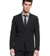 Pair this blazer with a shirt and tie for a look that plays with formal style without selling out your casual cool.