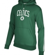 Take your shot at being a super fan in this comfortable Boston Celtics NBA fleece hoodie from adidas.