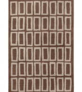 Abstract rectangles in soft neutral tones create a casual and carefree design in the Tribecca area rug from Sphinx. Machine woven from soft and durable polypropylene, this piece is ideal for kids, pets and high traffic areas. (Clearance)