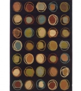 An artful array of circular forms invigorates your home with an undeniably playful energy. Woven from super soft polypropylene for superior stain resistance and durability, this magnificent area rug from Sphinx will maintain its lush texture and rich coloration for years to come. (Clearance)