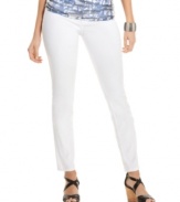 Cropped, skinny leg design makes these pants from BCX a versatile pick for a season's worth of day and night styling!