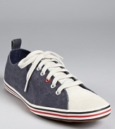 Paul Smith Musa Royal Navy Washed Canvas Sneakers