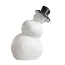 Designed by Kjell Engman, this ornament features a charming snowman rendered in black and white glass. Designed by Kjell Engman, this ornament features a charming snowman rendered in black and white glass.