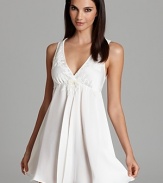 In lightly textured chiffon, Oscar de la Renta Pink Label's Romantic Whispers chemise features soft, feminine style.