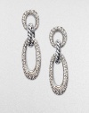 From the Silver Ice Collection. A dazzling, drop style showcasing brilliant diamonds set in sterling silver. Diamonds, 1.05 tcwSterling silverDrop, about 1¼Post backImported 