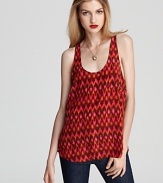 Exclusively at Bloomingdale's, this Joie tank of rich silk flaunts a culture-rich print.