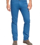 Try a new riff on your favorite old blues with these boldly colored jeans from Ring of Fire.