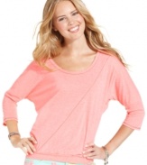 Eyeshadow's dolman sleeve top is a closet staple with infinite styling possibilities: pair the top with bold skinnies or a maxi skirt for a look that's totally fresh.