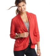 Drape this American Rag blazer over your best skinny jeans for a look that's a class act!