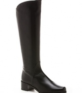 Command the room in these military influenced tall boots from designer Stuart Weitzman.