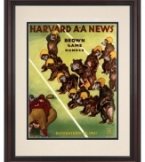 The Bears were confused and destined to lose the 1933 Harvard-Brown game and the football program from that day's competition pretty much says it all. Matted and framed, there's no better art for Crimson walls.