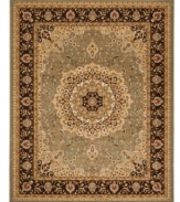 Evoking the look of ancient Persian textiles, the Majesty area rug from Safavieh incorporates decadent colorization with impeccable designs. Crafted in Turkey of heat-set polypropylene for long-lasting endurance and sheer color brilliance. (Clearance)