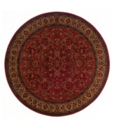 A modern classic. Fashioned using the most advanced method available for heat-set polypropylene, the Everest Isfahan collection offers a contemporary dance of crimson symmetry, and refined style. Field features intricate floral motif set against a rich, red background, and an elaborate, courtly border. Super-dense power-loom weave creates a natural appearance without sacrificing the soft luxury finish of hand-woven rugs. One-year limited warranty (defects due to manufacturing).