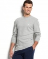 A waffle-knit in pure cotton for the ultimate in next-to-the-skin comfort: Polo Ralph Lauren thermal tee with embroidered logo.