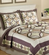 Sleeping beauty. Bold patterns and earthy hues transform your space with a casual, yet captivating, look.