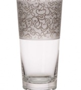 Capture a fanciful mood with this crystal vase from the Lenox Heiress collection. In soft rose-tinted crystal with an etched band. Qualifies for Rebate