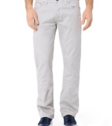 Summer style. These light-colored jeans from Buffalo David Bitton combine a slim fit with a boot cut for a slightly relaxed look.