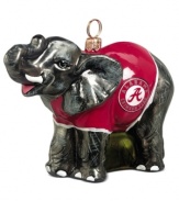 Ride the Crimson Tide through Christmas and make Big Al a big part of your celebration with this hand-painted ornament from Joy to the World.