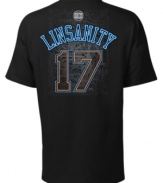 Linsanity is sweeping the nation! Get on the cutting-edge with this New York Knicks T shirt from Majestic Apparel.