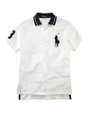 Polo Ralph Lauren Custom-Fit Short-Sleeved Stripe Mesh Polo