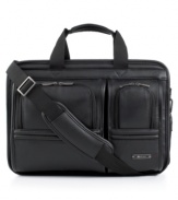 Pick up the pace of travel with a checkpoint-friendly design that breezes through terminals without your having to rummage through your bag and remove your laptop. A sophisticated leather exterior sets the tone for travel and opens to an endless array of organizational features, accommodating your laptop, tech accessories and more. 10-year warranty.