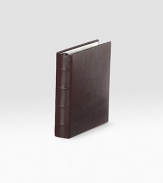 Handsome design crafted of hand-stained Italian goatskin is the perfect way to keep treasured photos neat and organized in clean pocket pages. 18 leaves hold 36, 4 X 6 photos 5½ X 6¾ Made in USA